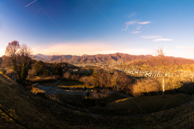 贝加莫,色彩鲜艳,纪念碑,美,卢扎钟楼,水平画幅,山,档案,夜晚