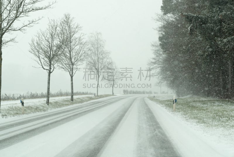 大风雪,危险,冬天,乡村路,路,沥青,环境,雪,肩,暴风雨