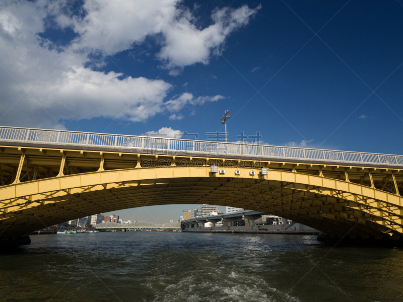 river sumida,桥,水,天空,水平画幅,云,无人,蓝色,日本,户外