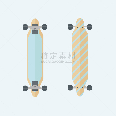 滑长板,滑板,部分,运动,一个物体,极限运动,长的,照相写实主义,从容态度,模板