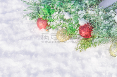 球,雪,背景,贺卡,留白,新的,明亮,白色,十二月