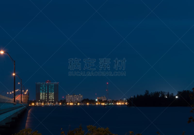 迈尔斯堡酒店,佛罗里达,市区,河流,居住区,麦尔斯堡海滩,李郡,水,天空,夜晚