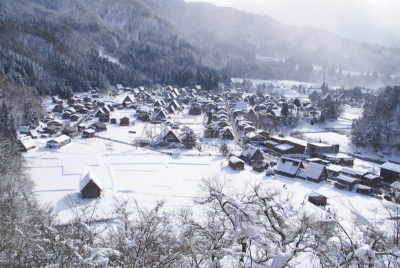 白川乡,日本,思诺山,旅游目的地,水平画幅,冬天,无人,乡村,2015年,世界遗产