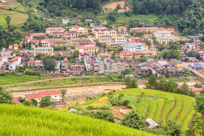 越南,北,地形,风景,水稻梯田,自然美,拉茶,城市,mud pot,天空