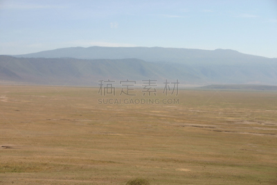 恩格罗恩格罗保护区,非洲,坦桑尼亚,平原,奥杜瓦峡谷,恩戈罗恩戈罗火山口,天空,水平画幅,山,无人