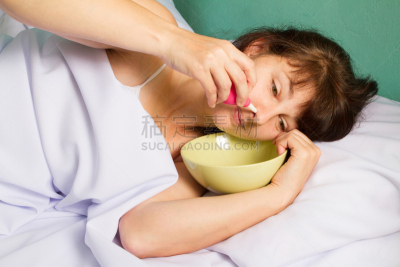 人的鼻子,女人,法拉盛,美,头痛,水平画幅,纸巾,纯净,户外,化妆用品