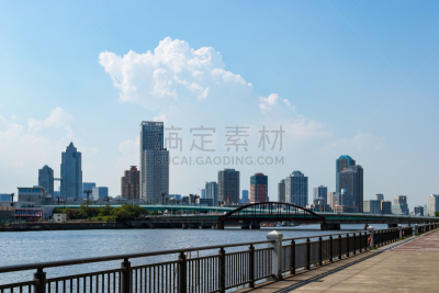 运河,丰洲,地形,水,天空,水平画幅,无人,户外,江东区,木板路