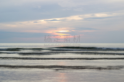 华欣,巴蜀,泰国,天空,水平画幅,无人,早晨,户外,日出,反射