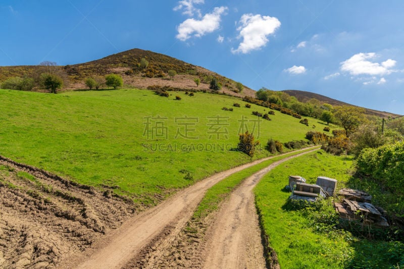 英格兰,英国,地形,西罗普,天空,水平画幅,山,无人,户外,草