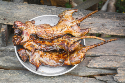 老鼠,格子烤肉,田地,米,褐色,灰色,桌子,水平画幅,纹理效果,风化的