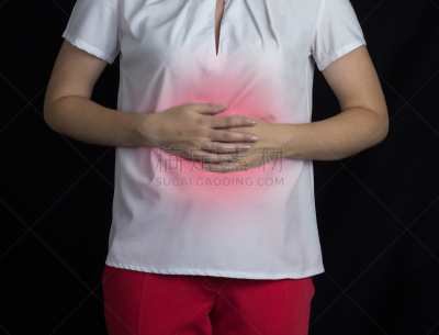 溃疡,胃,女孩,胃疼,黑色背景,健康保健,幽门螺旋杆菌,营养不良,儿童,背景