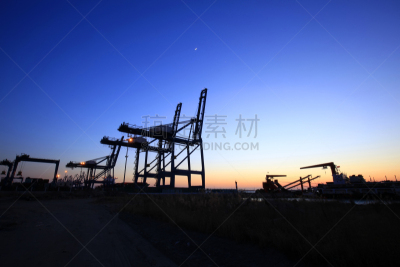 夜晚,容器,车站,水,英格兰,灯,工业,技术,商务,码头