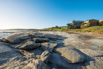Punta Del Este,乌拉圭,东,平房,安静,黄昏,大西洋,小的,海岸线