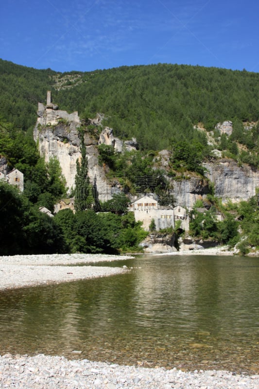 乡村,卡斯特布,垂直画幅,塔河峡谷,彩色图片,罗泽尔,无人,风景,河流,户外