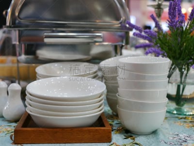 杯,咖啡杯,组物体,空的,白色,咖啡店,早晨,商务研讨会,饮料,商业厨房