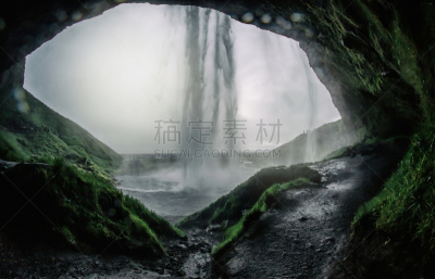 冰岛国,黄金圈路线,西南方向,塞里雅兰瀑布,地形,极端地形,户外,著名景点,自然美,宏伟