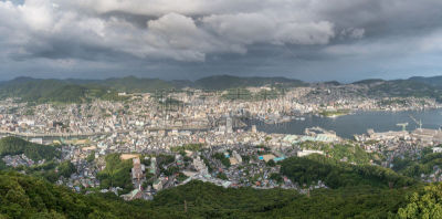 海港,全景,长崎,,城市生活,建筑业,夏天,户外,天空,建筑