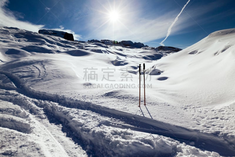 山脉,福尔加里达,最大,水平画幅,山,易接近性,雪,无人,滑雪坡,户外