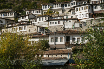 古城,长软椅,风景,建筑,时尚,阿尔巴尼亚,培拉特,美,水平画幅,无人