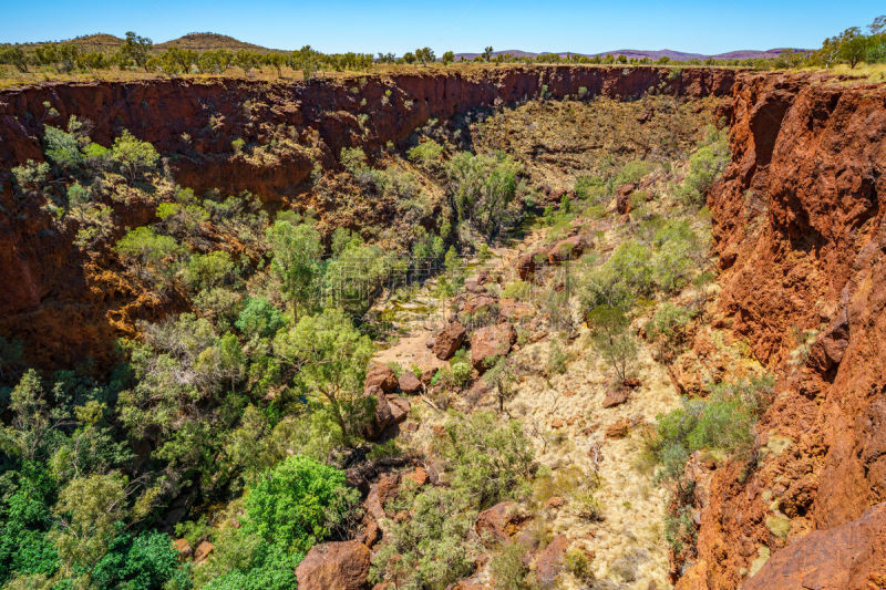 西澳大利亚,dales gorge,徒步旅行,一只动物,橙色,壁纸,草,巨石,小路,红岩石