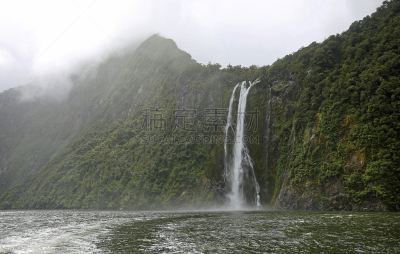 斯特灵瀑布,半空中,背面视角,自然,水,美,悬崖,旅游目的地,水平画幅,云