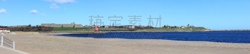 沙子,南希尔兹,泰恩茅斯,泰恩河,防波堤,风景,全景,图像,无人,河流