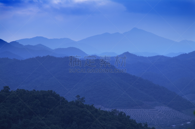 海南省,山,岛,亚洲,自然,风景,黄昏,图像,宁静,自然美