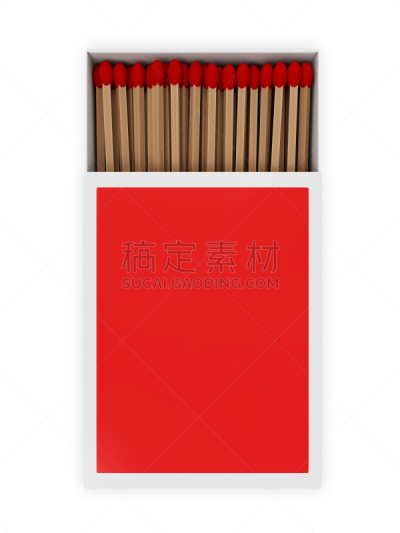 火柴盒,开着的,白色背景,红色,分离着色,抽陀螺,翻盖火柴盒,火柴棍,硫磺,易燃品