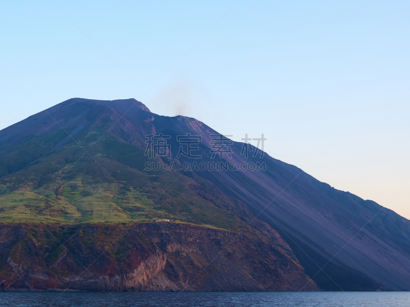 火山,斯托伦波里岛,云景,红棕色马,帕那瑞亚,云,伊奥利亚群岛,船,著名景点,波浪