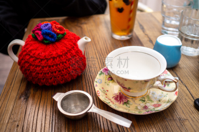 茶杯,红色,滤器,茶壶,饮料,茶,传统,热,杯,牛奶
