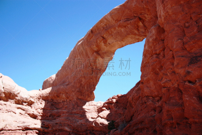 南窗岩,摩押,美国,自然拱,北窗子,双拱,红岩石,风景线拱,岩面,天空
