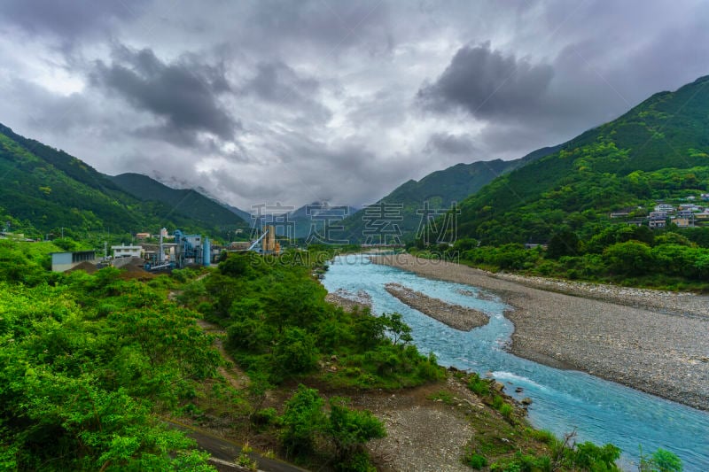 城镇,风景,河流,日本,自然美,美山,水,天空,美,水平画幅