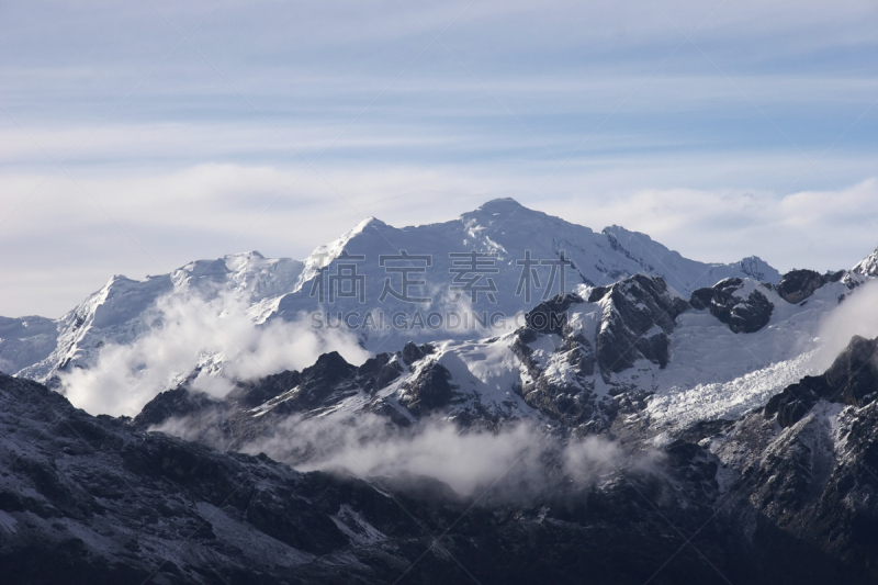 安地斯山脉,云景,山,山谷,科迪勒拉山脉,天空,水平画幅,雪,无人,户外