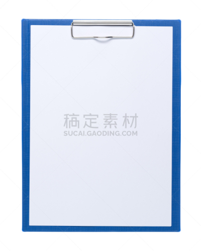 写字板,空白的,垂直画幅,留白,无人,蓝色,笔记本,正上方视角,白色背景,组物体