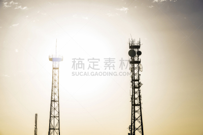无线电通信塔,天空,水平画幅,无人,户外,特拉帕尼省,工业,技术,埃瑞斯,黄昏