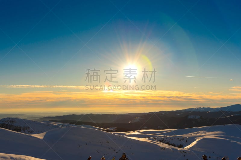 冬天,滑雪场,天空,美,度假胜地,水平画幅,云,山,雪,无人