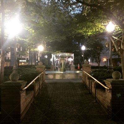 夜晚,广场,公园,美国,建筑,维吉尼亚,无人,喷泉,当地著名景点,夏天