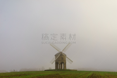 沃里克郡,英国,赤士盾,风车,雾,白昼,尼斯,农业,考文垂,传统