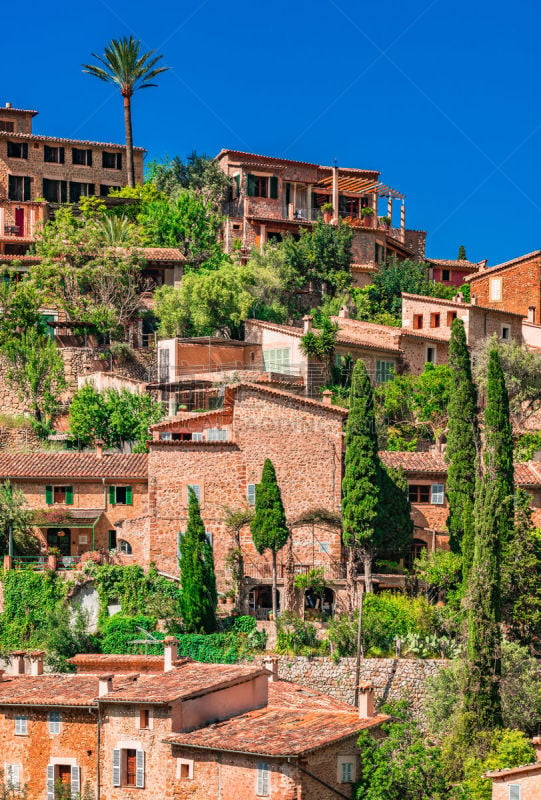 地中海,乡村,房屋,风景,马略卡,石材,西班牙,自然美,sierra de tramuntana,旅途