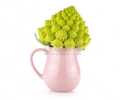 清新,白色,罗马花椰菜,绿色,分离着色,蔬菜,螺线,一个物体,背景分离,食品