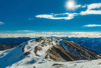 皇后镇,新西兰,山,蹄冠峰,摄像机拍摄角度,滑雪坡,滑雪场,接力赛,风景,自然