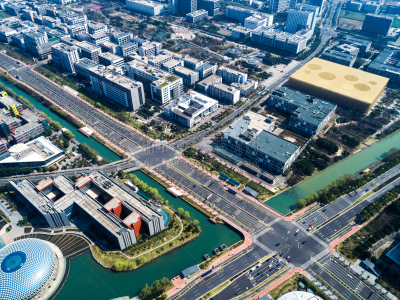 市区,航拍视角,新的,水平画幅,无人,海港,户外,滨水,都市风景,圆顶建筑