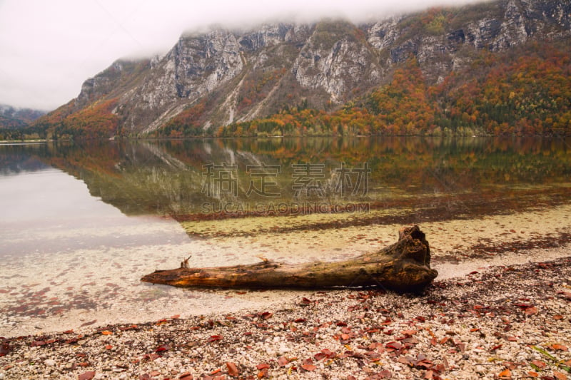 风景,秋天,自然美,水,美,水平画幅,山,julian alps,无人,波悉尼