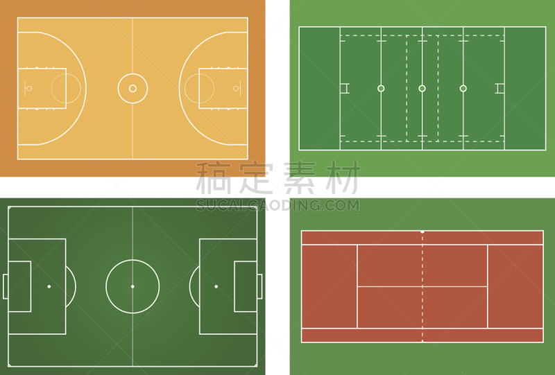 足球场,篮球运动,橄榄球,橄榄球运动员,网球场,体育场,绿色,网球运动,褐色,式样