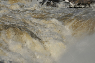 壶口瀑布,水,水平画幅,无人,户外,非凡的,冬天,山,著名景点,中国
