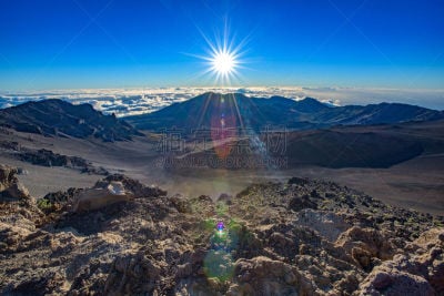 毛伊岛,火山口,夏威夷,在上面,哈雷卡拉火山口,留白,水平画幅,高视角,无人,火山地形