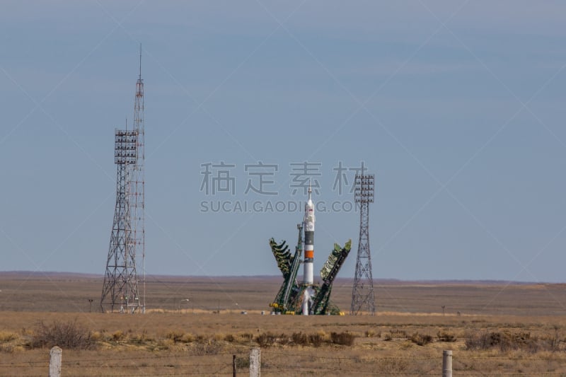 空间站,太空船,拜科努尔,机敏,天空,新船揭幕式,水平画幅,宇航员,轨道运行,太空