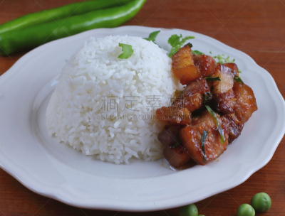 米,猪肉,食品,甜食,饮食,水平画幅,膳食,泰国,肉,晚餐