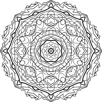 矢量,装饰品,弯的,乱画,花窗格,式样,淋巴结,混沌,绘画插图