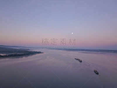 湖,普尔港,码头,户外,黎明,早晨,图像,半身像,水平画幅,航拍视角